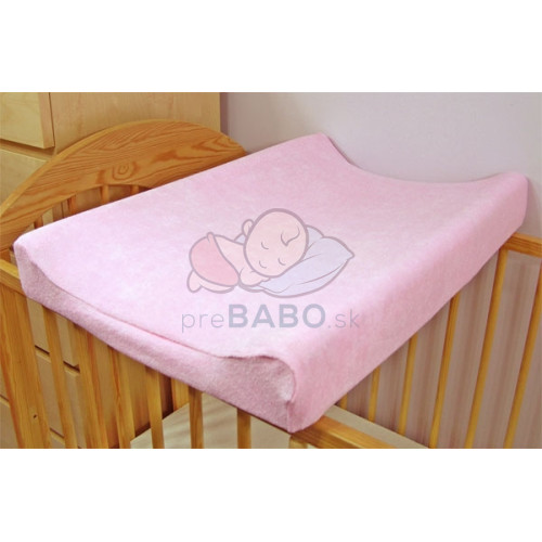 Baby Nellys Froté poťah na prebaľovaciu podložku, 60x80cm - růžová