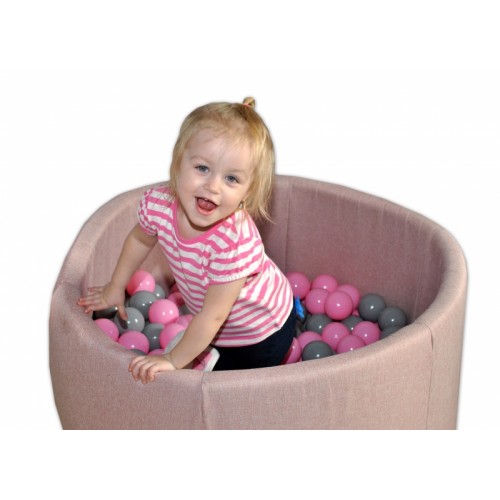 Suchý bazén pre deti 90x40cm + 200 balónikov - planéty, ružový, Nellys
