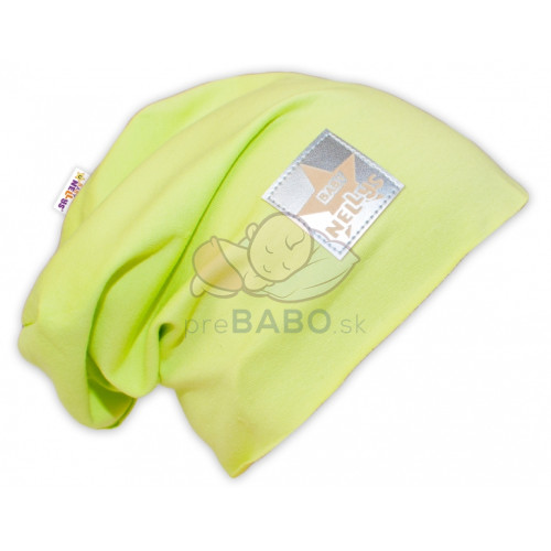 Bavlnená čiapočka Baby Nellys ® - limetka, vel. 104/128