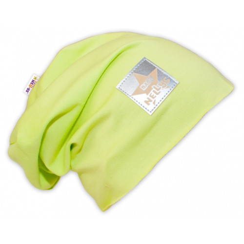 Bavlnená čiapočka Baby Nellys ® - limetka, vel. 104/128