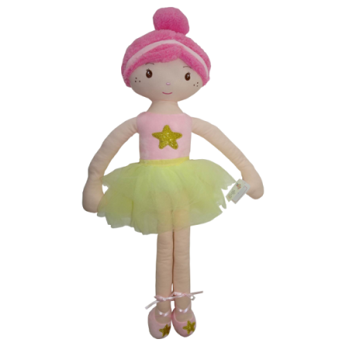 Handrová bábika Tulilo Balerína, 70 cm - ružová