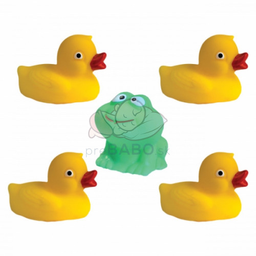 Hencz Toys Gumové zvieratká do vody - veselé kačičky, 5 ks v balení