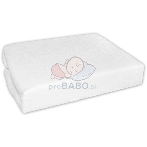 Baby Nellys Froté prestieradlo do kočíka 75 x 35 - biele