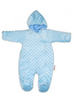 Baby Nellys Kombinézka / overal Minky, zateplená - sv. modrá, veľ. 74