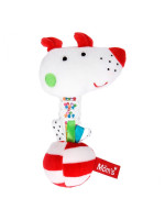 Hencz Toys Edukačná hrkálka psík Momsík - bielo / červený