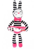 Hencz Toys Plyšová hračka v kontrastných farbách králičia slečna - růžová