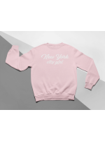 KIDSBEE Moderná detská dievčenská mikina New York City Girl - ružová, veľ. 134