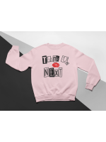 KIDSBEE Moderná detská dievčenská mikina Thank You Next - růžová, veľ. 98