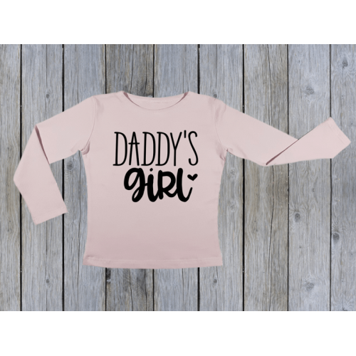 KIDSBEE Dievčenské bavlnené tričko Daddy's Girl - ružovéeľ. 122