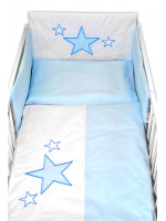 Mantinel s obliečkami Baby Stars - modrý, veľ. 135x100 cm