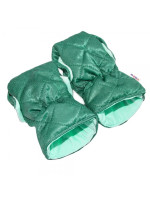 Rukávnik ku kočíku Baby Nellys ®, prešívaný, Velvet - zelený