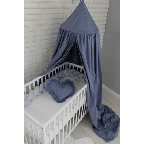 Baby Nellys Nebesá z celej látky - tm. sivá