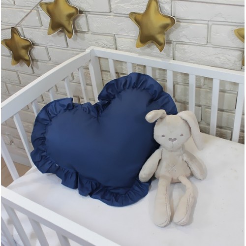 Baby Nellys Dekoračné obojstranný vankúšik - Srdce, 45 x 40 cm - tmavě modré
