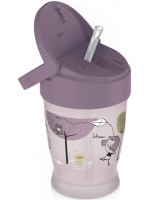 Lovi hrnček so slamkou Lovely Girl - Junior, 12m +, ružový / bordo, 250ml