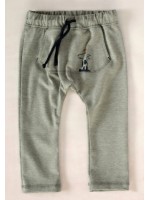 K-Baby Štýlové detské nohavice, tepláky s klokanim vreckom - šedé