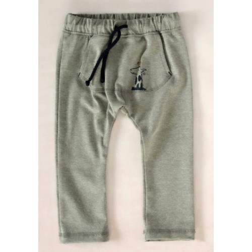 K-Baby Štýlové detské nohavice, tepláky s klokanim vreckom - šedé, veľ. 74