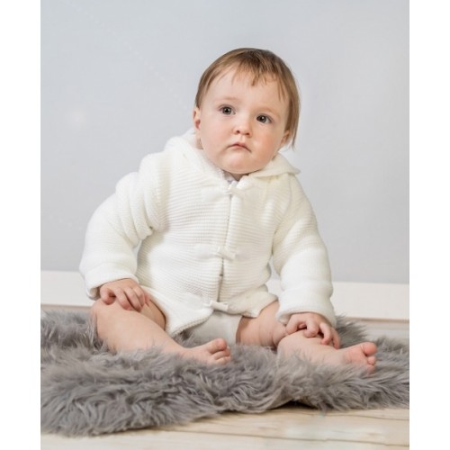Baby Nellys Dvojvrstvová dojčenská bundička, svetrík - šedý, veľ. 62