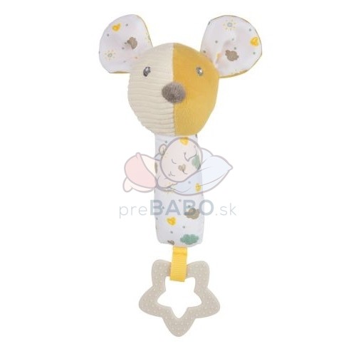 Canpol babies Plyšová hračka s hryzátkom a pískátkem - Myška