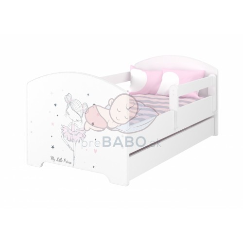 Babyboo Detská posteľ 140 x 70 cm - Baletka