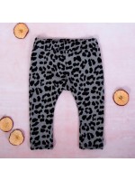 K-Baby Dievčenské legíny Gepardík, šedo-čierna, veľ. 98