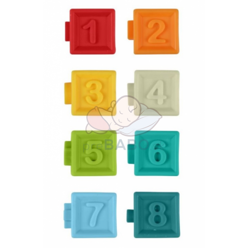Akuku Edukačné farebné kocky 8ks v krabičke