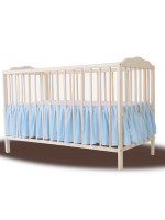 Baby Nellys Bavlnený volánik pod matrac - sv. modrý