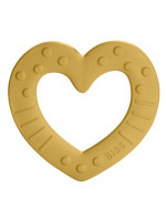 BIBS Baby Bitie Heart Mustard - Silikónové hryzátko Srdiečko - horčicové