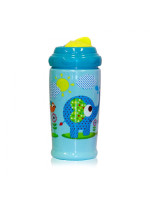 Flaša Lorelli sportovní se slámkou 300 ml  ZOO blue
