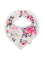 Baby Nellys Bavlnený šátek na krk New Roses - smotanový