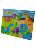 Tulimi Drevené zábavné puzzle vkladacie - Dinosaury