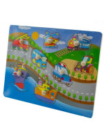 Drevené zábavné puzzle vkladacie - Ulica