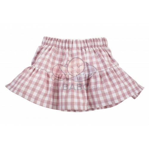 Pinokio Kockovaná letné sukne Sweet Cherry - lila / biela, veľ. 80