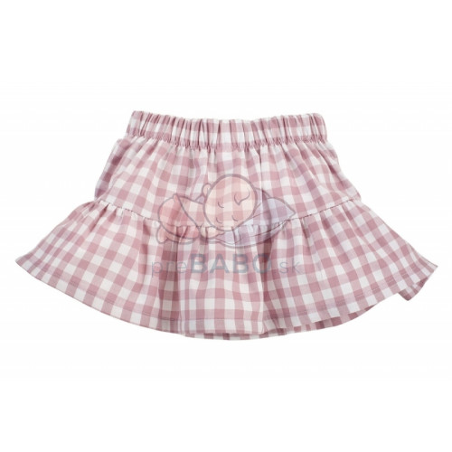 Pinokio Kockovaná letné sukne Sweet Cherry - lila / biela, veľ. 74