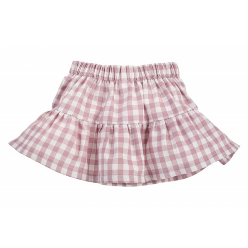 Pinokio Kockovaná letné sukne Sweet Cherry - lila / biela, veľ. 74
