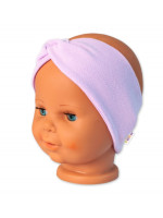 Baby Nellys Bavlnená čelenka dvojvrstvová, lila