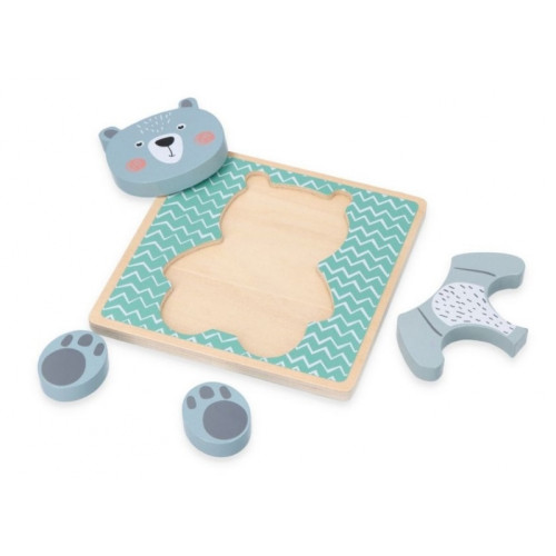 Adam Toys Edukačný vkladačka Medveď - mätová