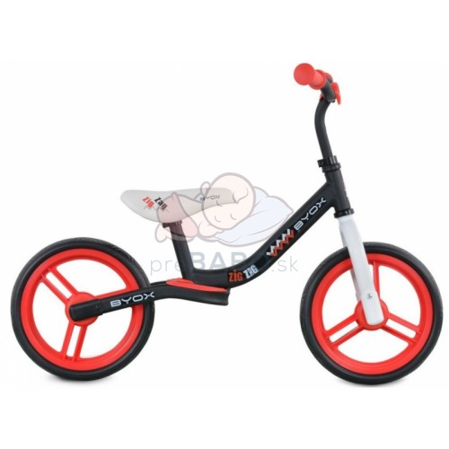 Byox Detský balančný bicykel Zig-Zag, červené, CMB23