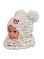 BABY NELLYS Pletený nákrčník / komínok - ecru