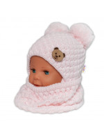 BABY NELLYS Pletený nákrčník / komínok - ružový