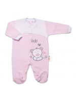 Baby Nellys Dojčenský overal froté, Macko Hello, veľ. 74