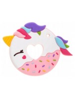 BocioLand Silikónové hryzátko Donut - ružové