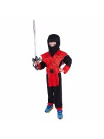 Detský kostým červený ninja (S)