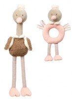 BabyOno Sada edukačných hračiek - Ostrich Mcknox family, sivá, ružová