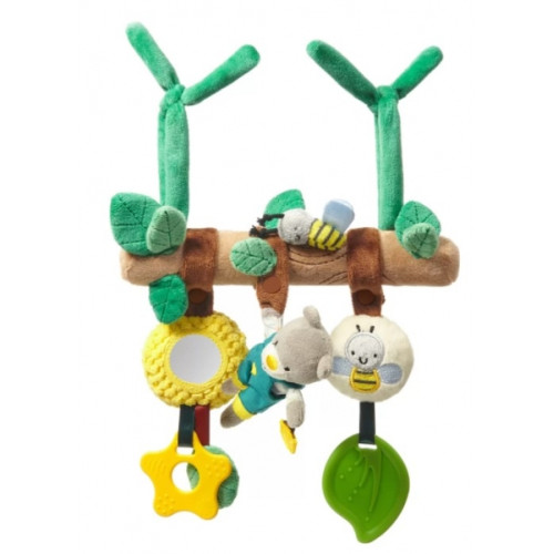 Závesná edukačná hračka na kočík Teddy Gardener, mätová, béžová