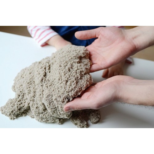 Adam Toys, Kinetický piesok - prírodný - 2kg + formičky zadarmo