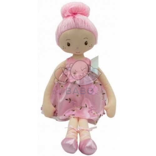 Handrová bábika Luisa v šatôčkach s kvety, Tulilo, 70 cm - ružová