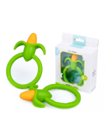 GiliGums Detské hryzátko Corn Teether, 3m+, zelená, 1 ks