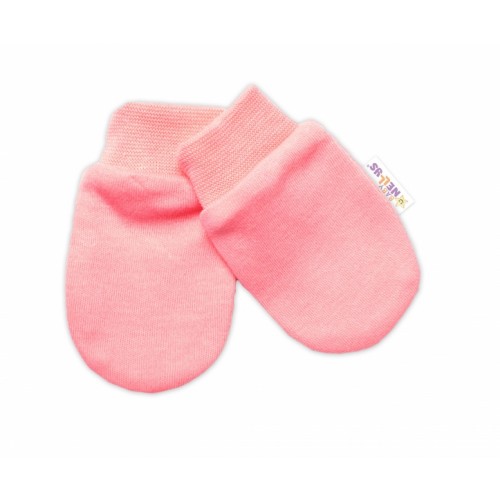 Baby Nellys Dojčenské rukavičky Basic Pastel, marhuľa