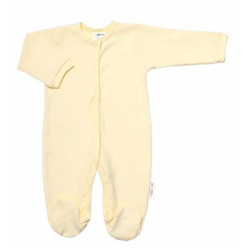 Baby Nellys 5-dielna rebrovaná súpravička do pôrodnice BOY, žltá, veľ. 68