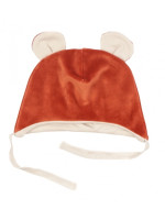 Mamatti Čiapočka na zaväzovanie Velvet, Baby Fox - hnedá, veľ. 68